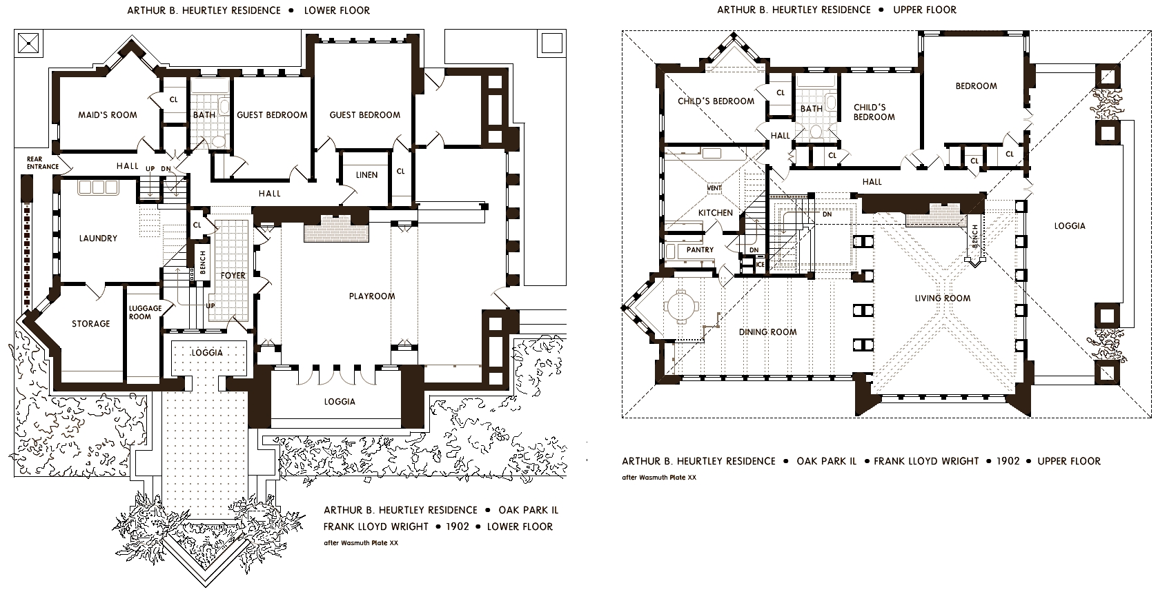 Frank Lloyd Wright s Oak Park Illinois Designs The Prairie Period 1900 1913 The Craftsman